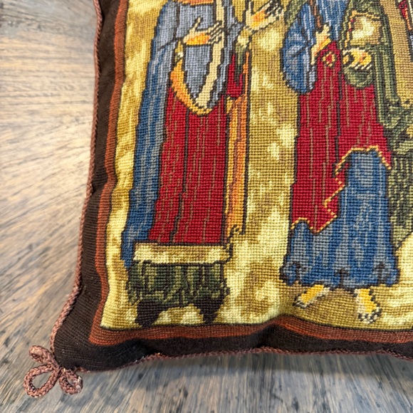 Vatican Library Collection Tapestry Pillow – Medieval Saints Design – 13” Square - Picture 4 of 10